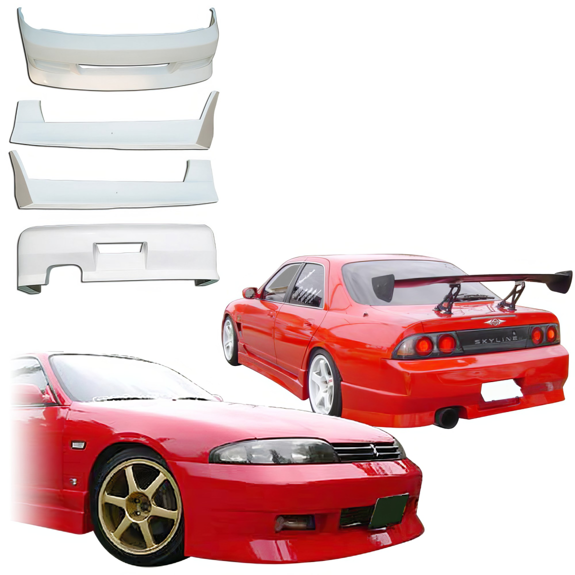 All kind of body kits for Nissan Skyline R33 GTS 1995. Exterior/Complete Body Kits 