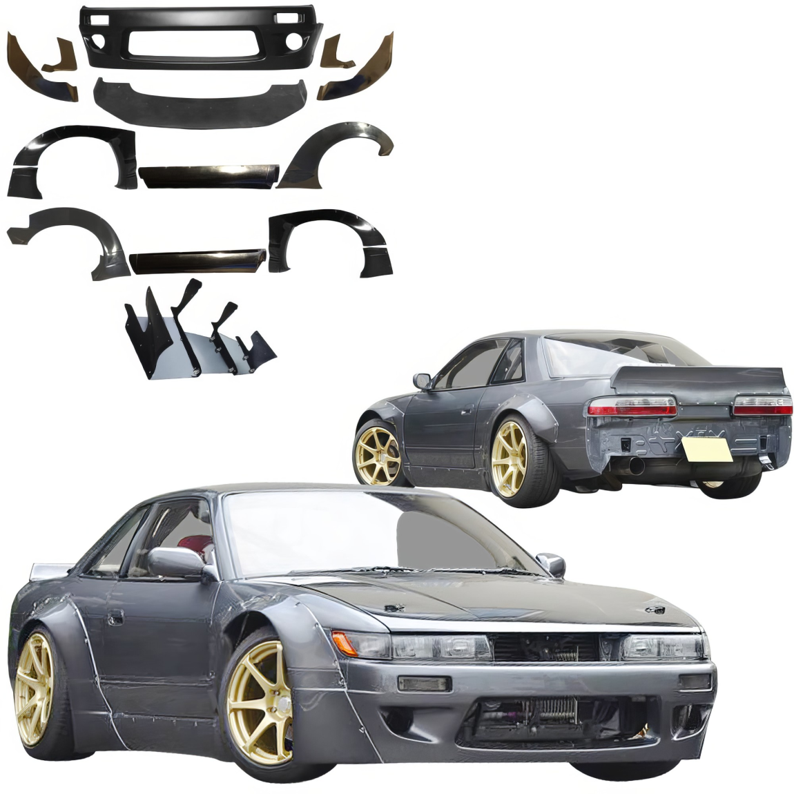 All kind of body kits for Nissan Silvia 1989. Exterior/Complete Body Kits 