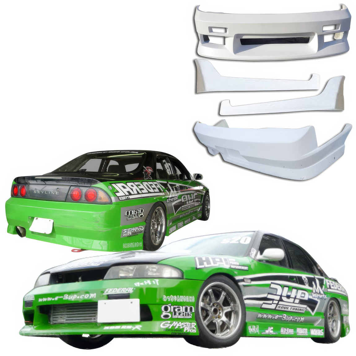 All kind of body kits for Nissan Skyline R33 GTS 1995. Exterior/Complete Body Kits 