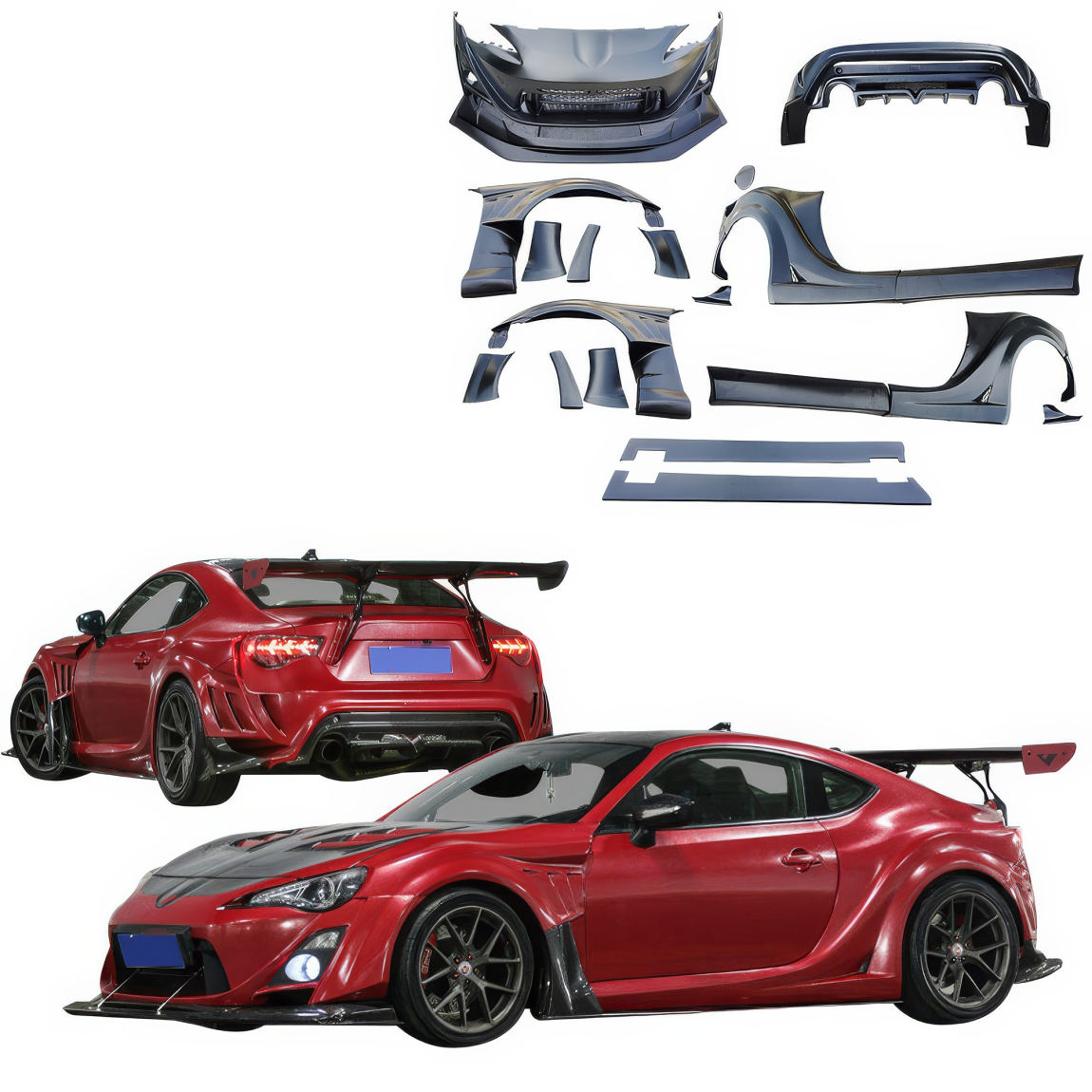 All kind of body kits for Subaru BRZ 2013. Exterior/Complete Body Kits 