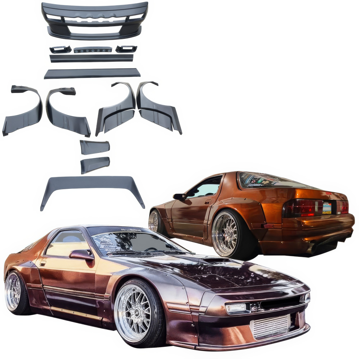 All kind of body kits for Mazda RX-7 1986. Exterior/Complete Body Kits 