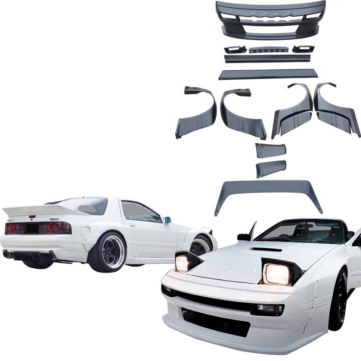 All kind of body kits for Mazda RX-7 1986. Exterior/Wings 