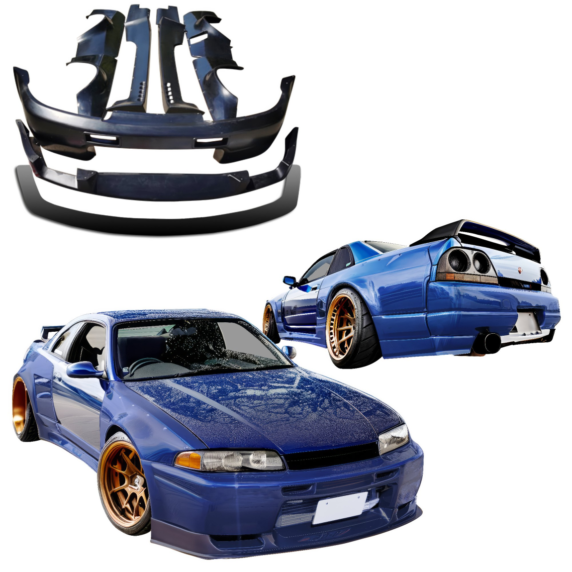 All kind of body kits for Nissan Skyline R33 1995. Exterior/Complete Body Kits 