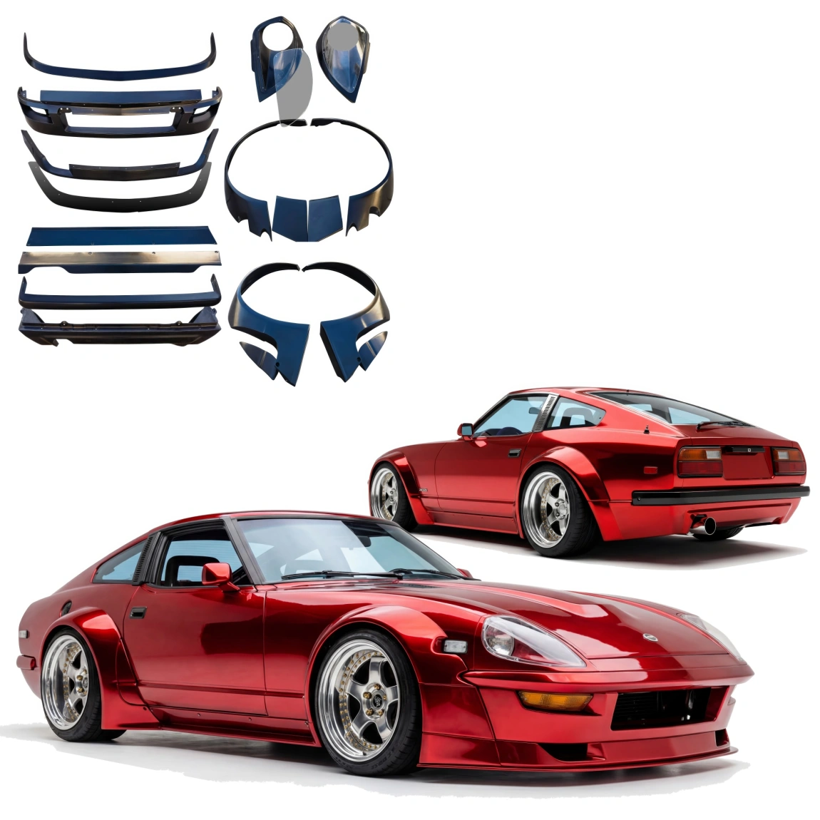 VSaero FRP TKYO Wide Body Kit (S130) 2 Seater for 280ZX Datsun 79 VSaero FRP TKYO Wide Body Kit (S130) 2 Seater for 280ZX Datsun 79