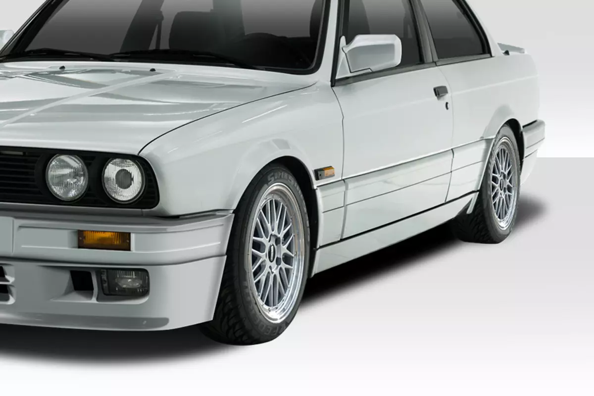 1984-1991 BMW 3 Series E30 2DR Duraflex M-Tech Side Skirts Rocker Panels 2 Piece - Image 2