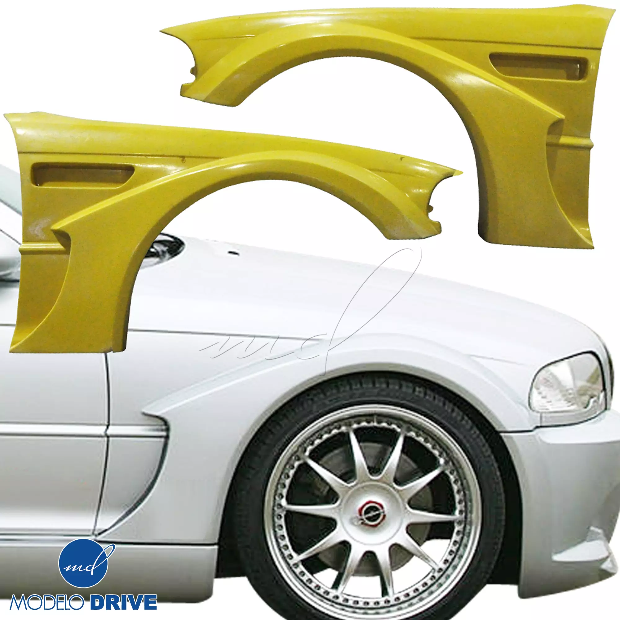ModeloDrive FRP LDES Wide Body Fender Flares (front) > BMW 3-Series E46 1999-2005 > 2dr - Image 1