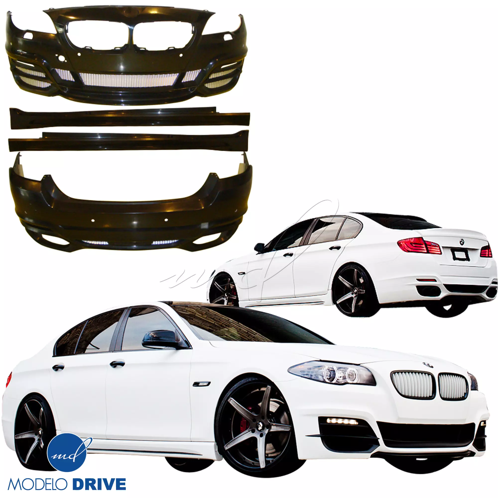 ModeloDrive FRP WAL Body Kit 4pc > BMW 5-Series F10 2011-2016 > 4dr - Image 43