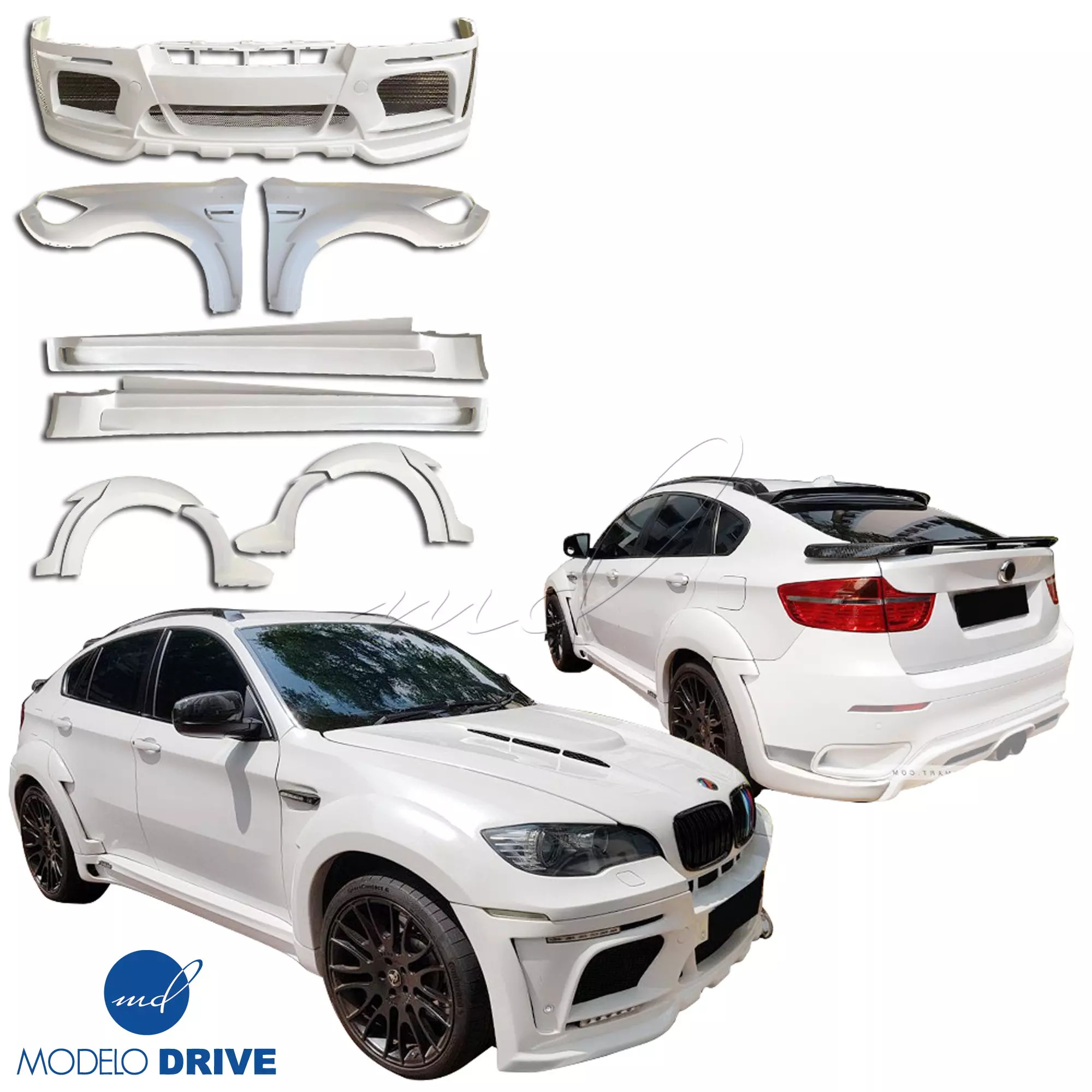 ModeloDrive FRP HAMA Wide Body Kit > BMW X6 E71 2008-2014 - Image 85
