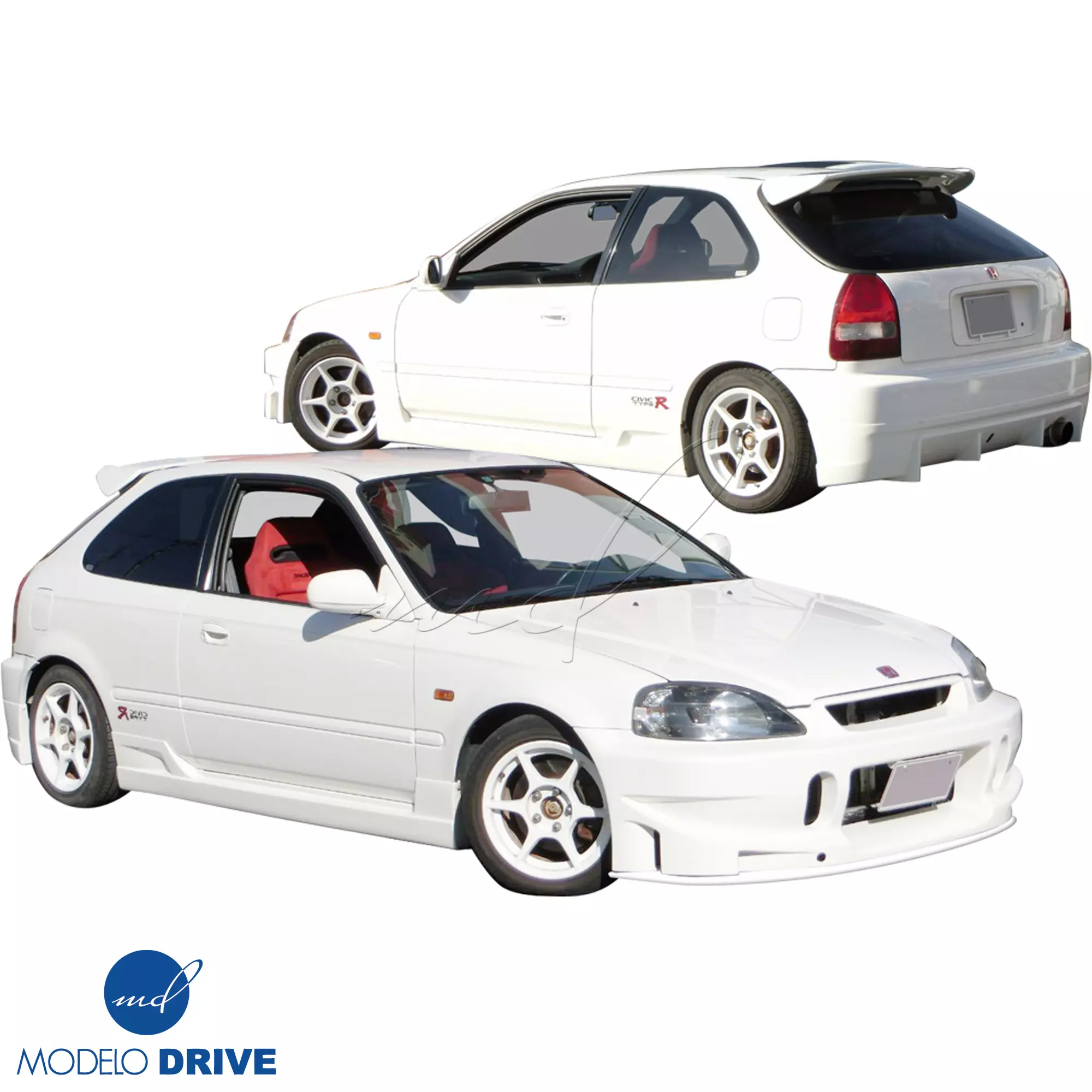 ModeloDrive FRP BCLU Body Kit 4pc > Honda Civic EK9 1996-1998 > 3-Door Hatch - Image 1