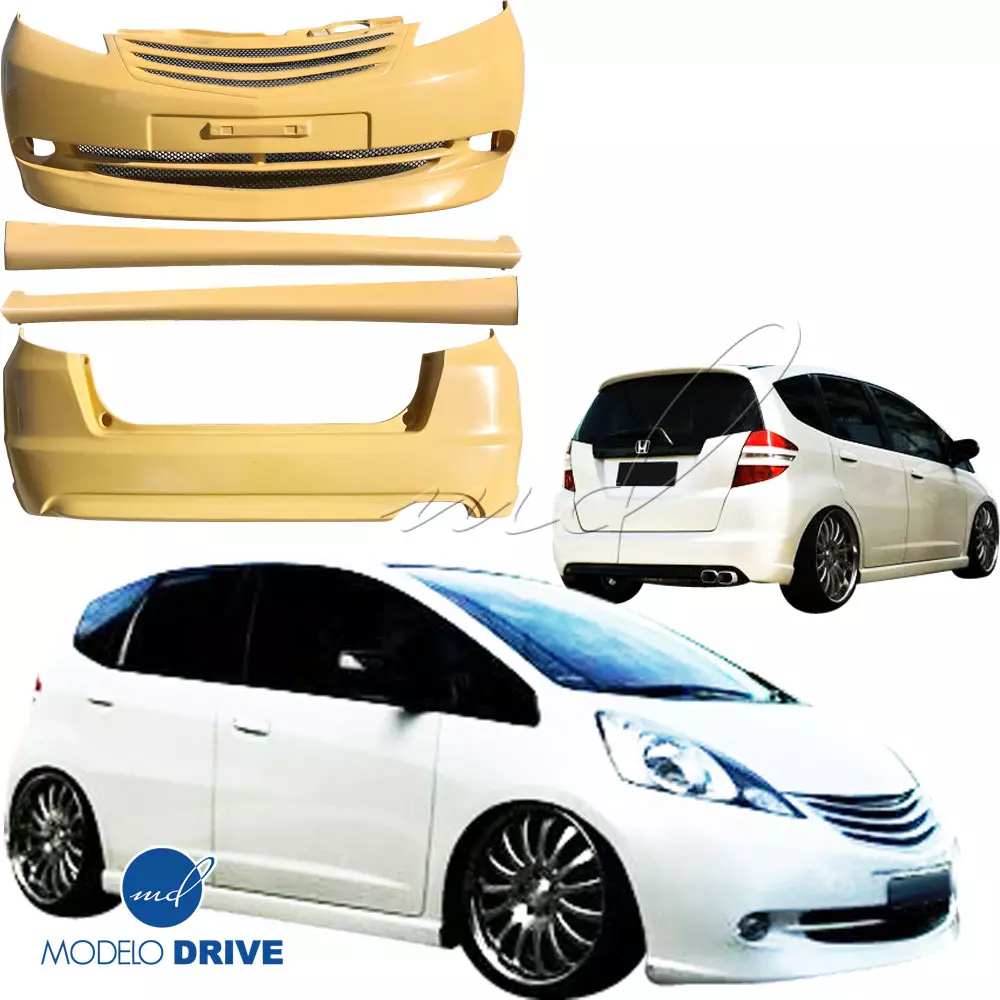 ModeloDrive FRP NOBL Body Kit 4pc > Honda Fit 2009-2013 - Image 45