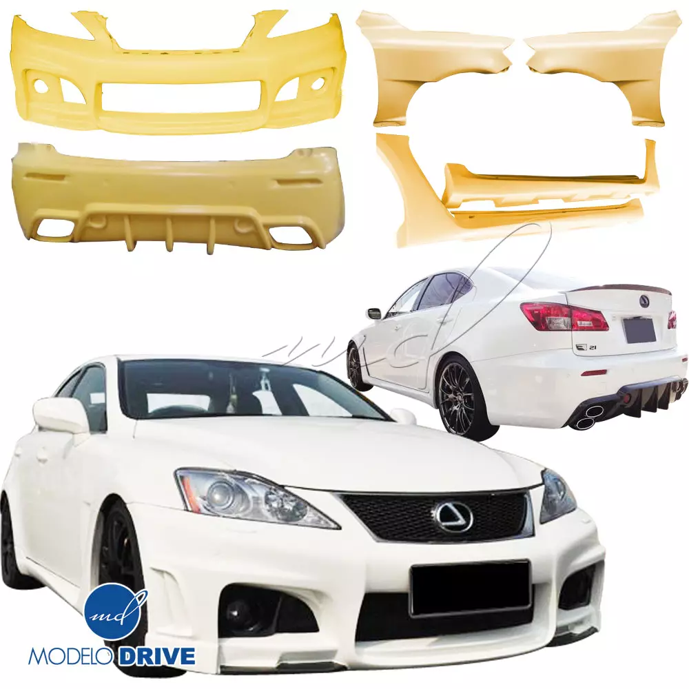 ModeloDrive FRP WAL BISO Body Kit 6pc > Lexus IS-Series IS-F 2012-2013 - Image 1