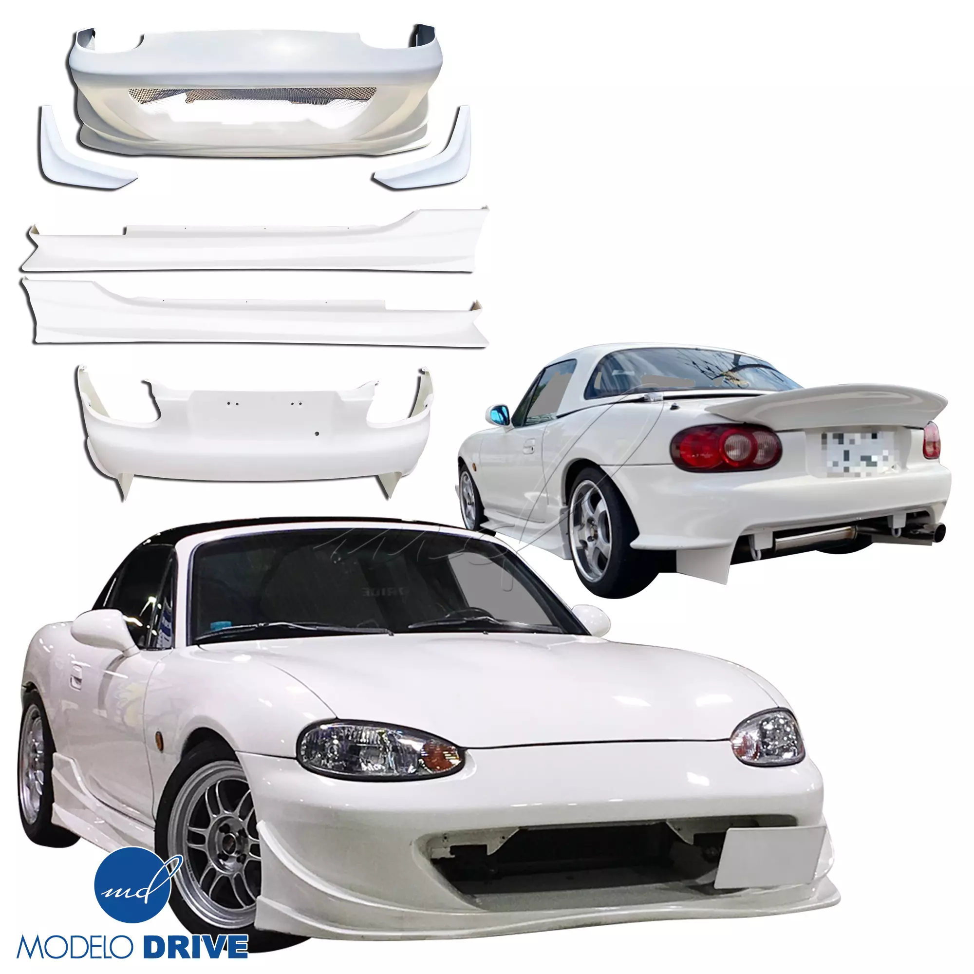 ModeloDrive FRP GVAR Body Kit 9pc > Mazda Miata NB1 1998-2005 - Image 37