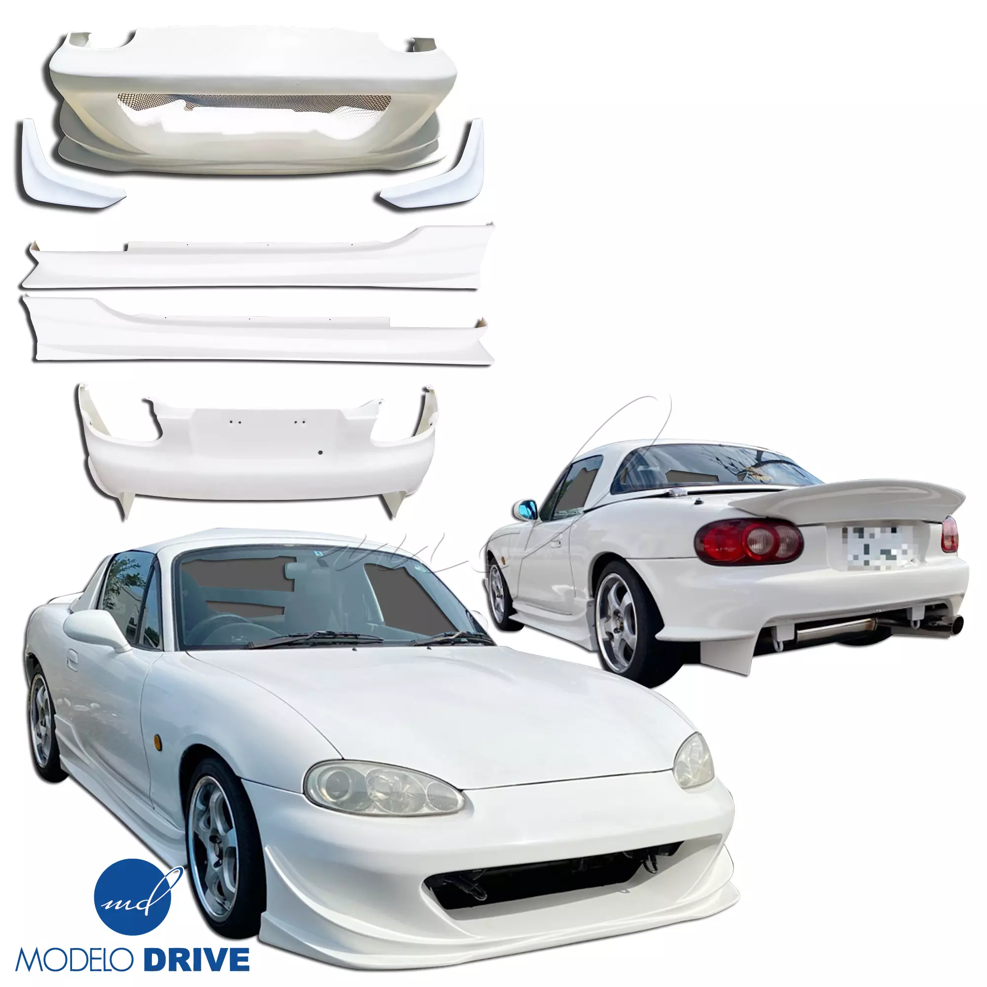 ModeloDrive FRP GVAR Body Kit 7pc > Mazda Miata NB2 2001-2005 - Image 46