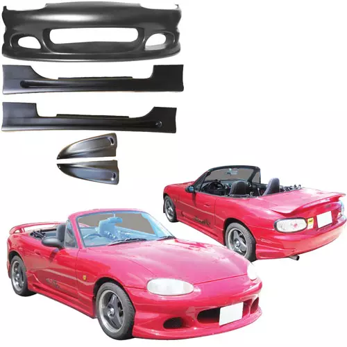 VSaero FRP BOME Body Kit 4pc > Mazda Miata MX-5 NB 1998-2005 - Image 56