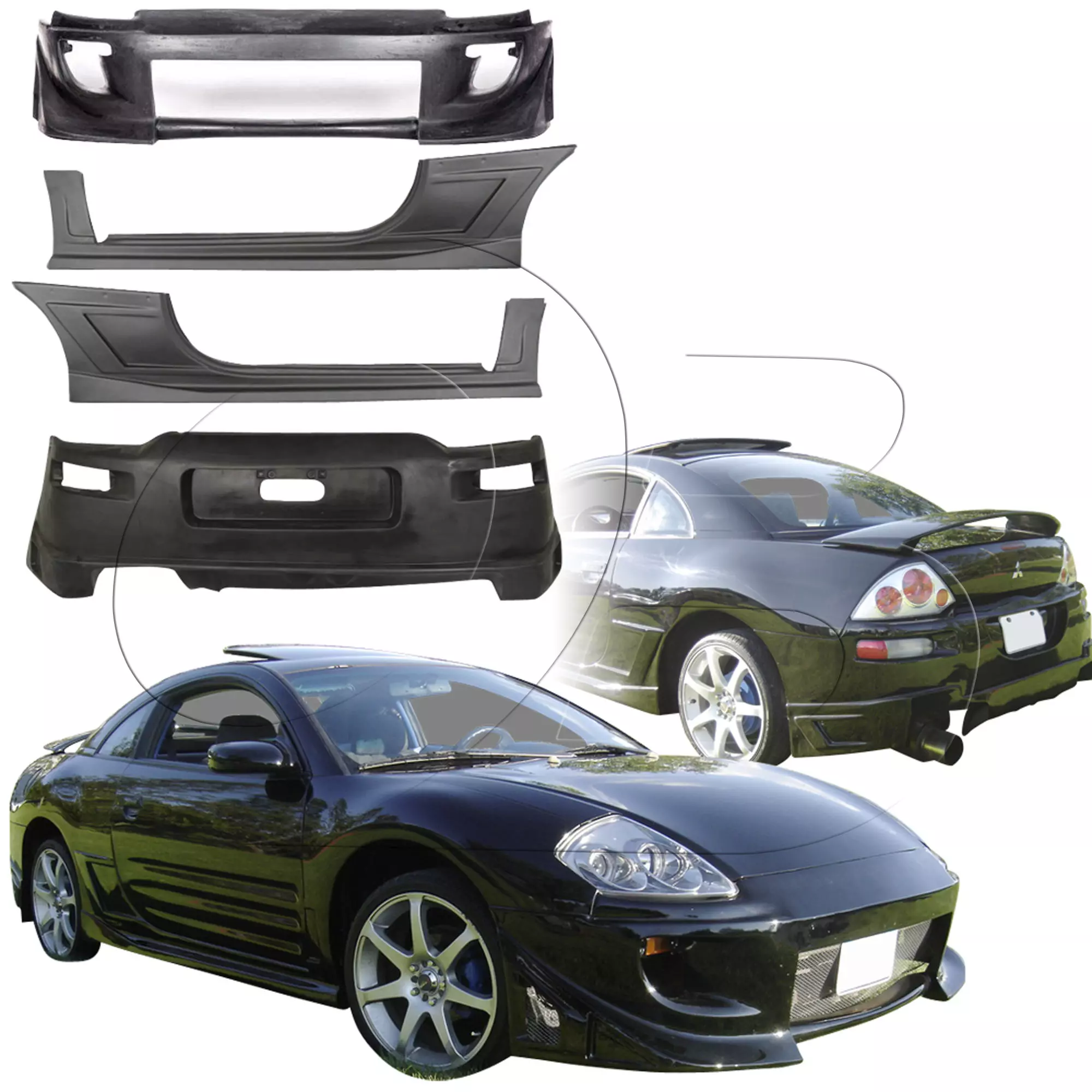 KBD Urethane Blits Style 4pc Full Body Kit > Mitsubishi Eclipse 2000-2005 - Image 4