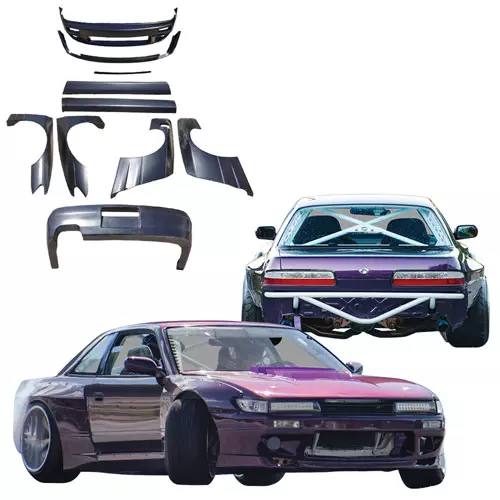 VSaero FRP TKYO v3 Wide Body Kit 10pc > Nissan Silvia S13 1989-1994 > 2dr Coupe - Image 61