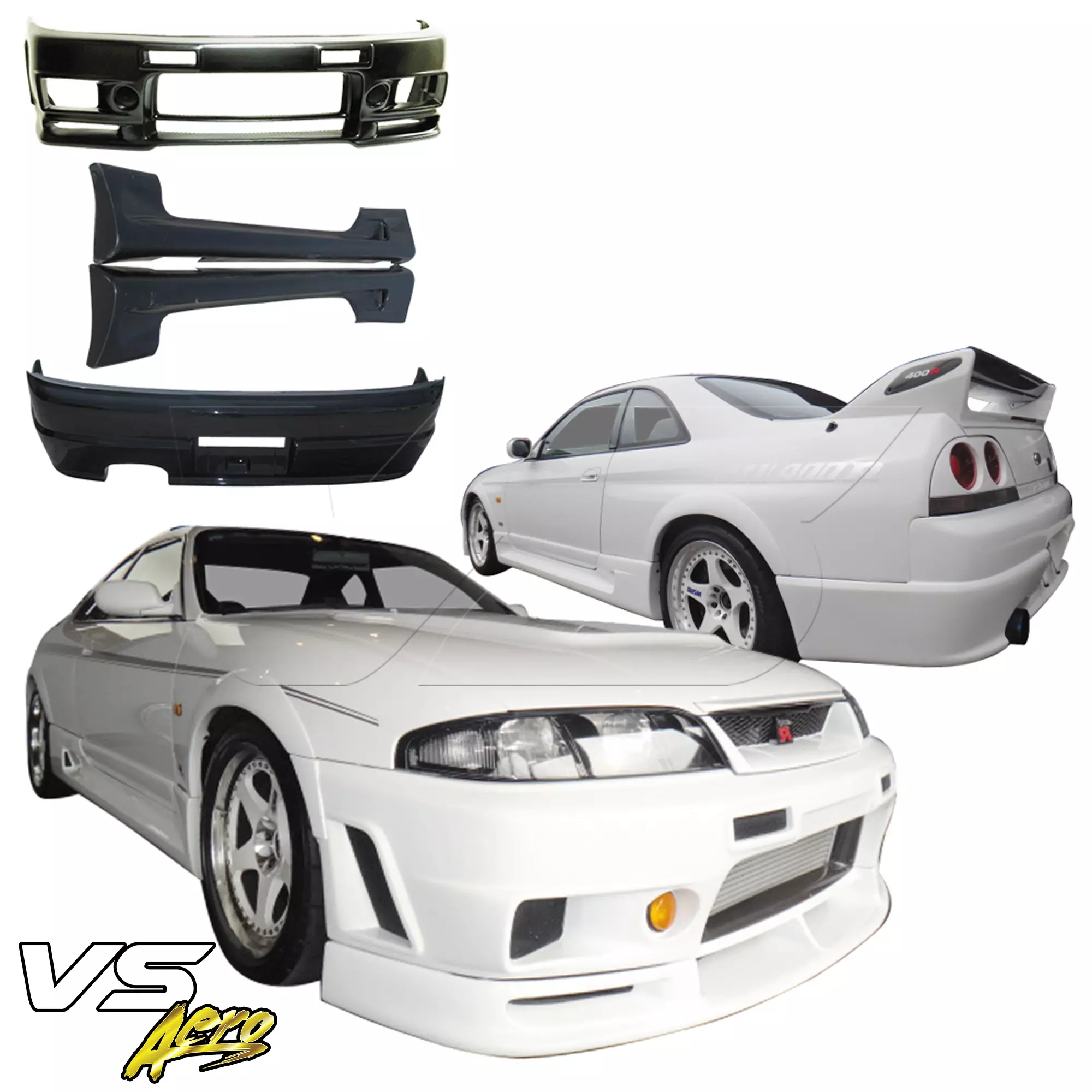 VSaero FRP NISM 400R Body Kit 4pc > Nissan Skyline R33 GTS 1995-1998 > 2dr Coupe - Image 45