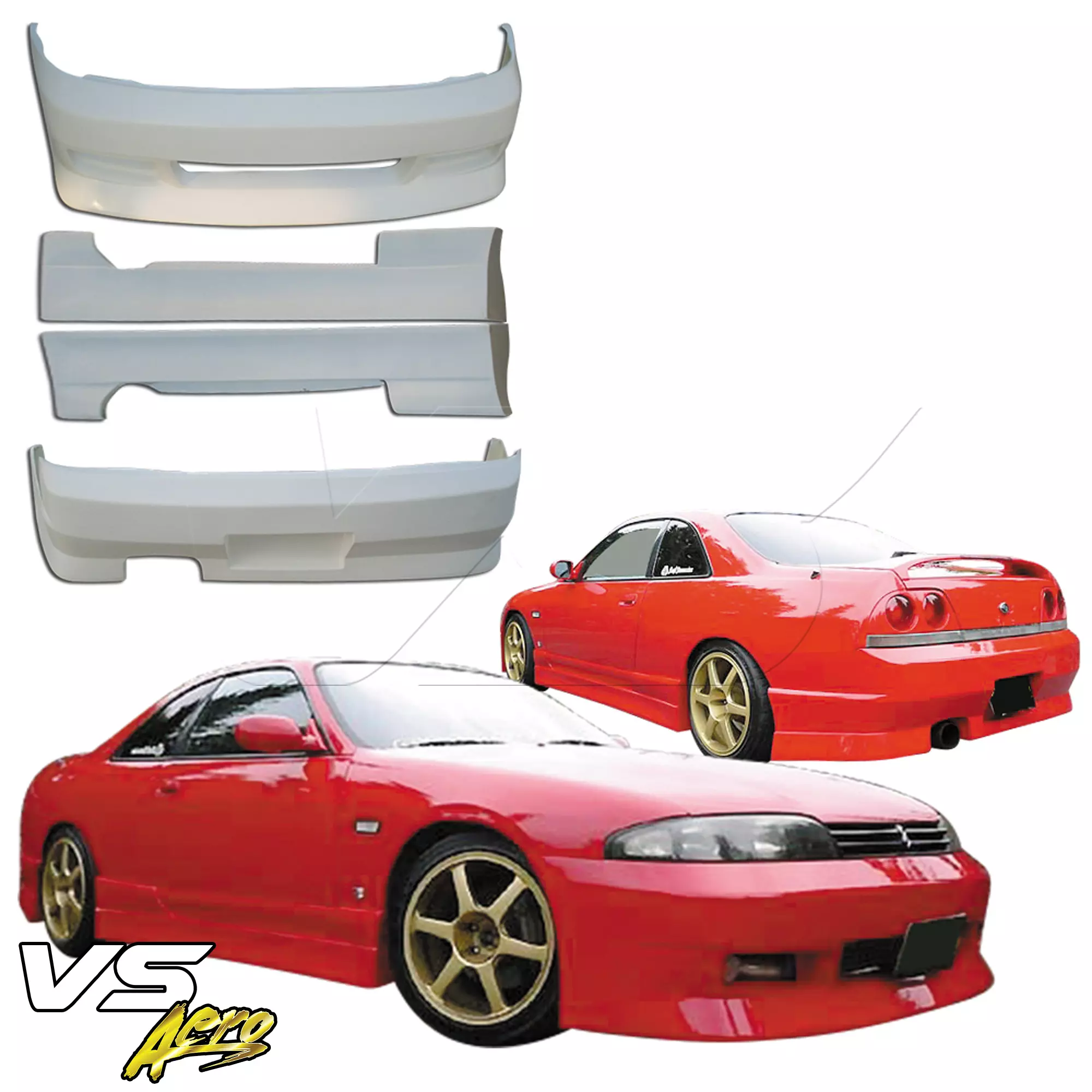 VSaero FRP FKON Body Kit 4pc > Nissan Skyline R33 GTS 1995-1998 > 2dr Coupe - Image 1