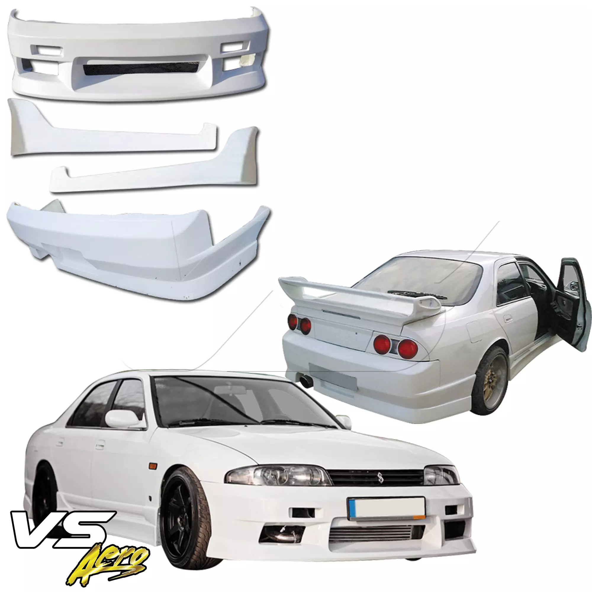 VSaero FRP MSPO Body Kit 4pc > Nissan Skyline R33 GTS 1995-1998 > 4dr Sedan - Image 38