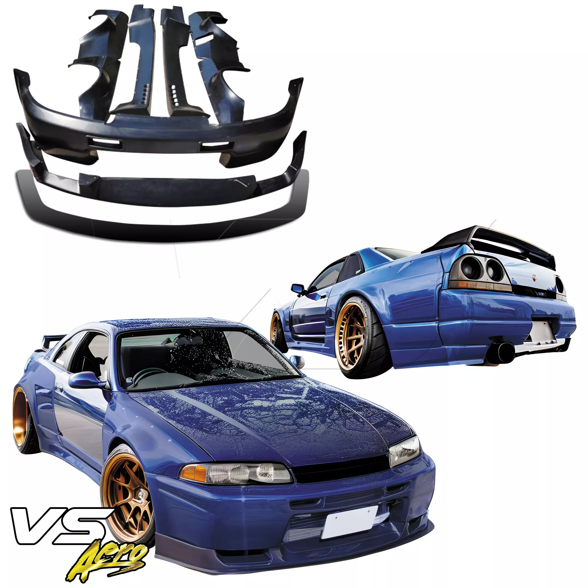 VSaero FRP TKYO Wide Body Kit > Nissan Skyline R33 1995-1998 > 2dr Coupe - Image 40