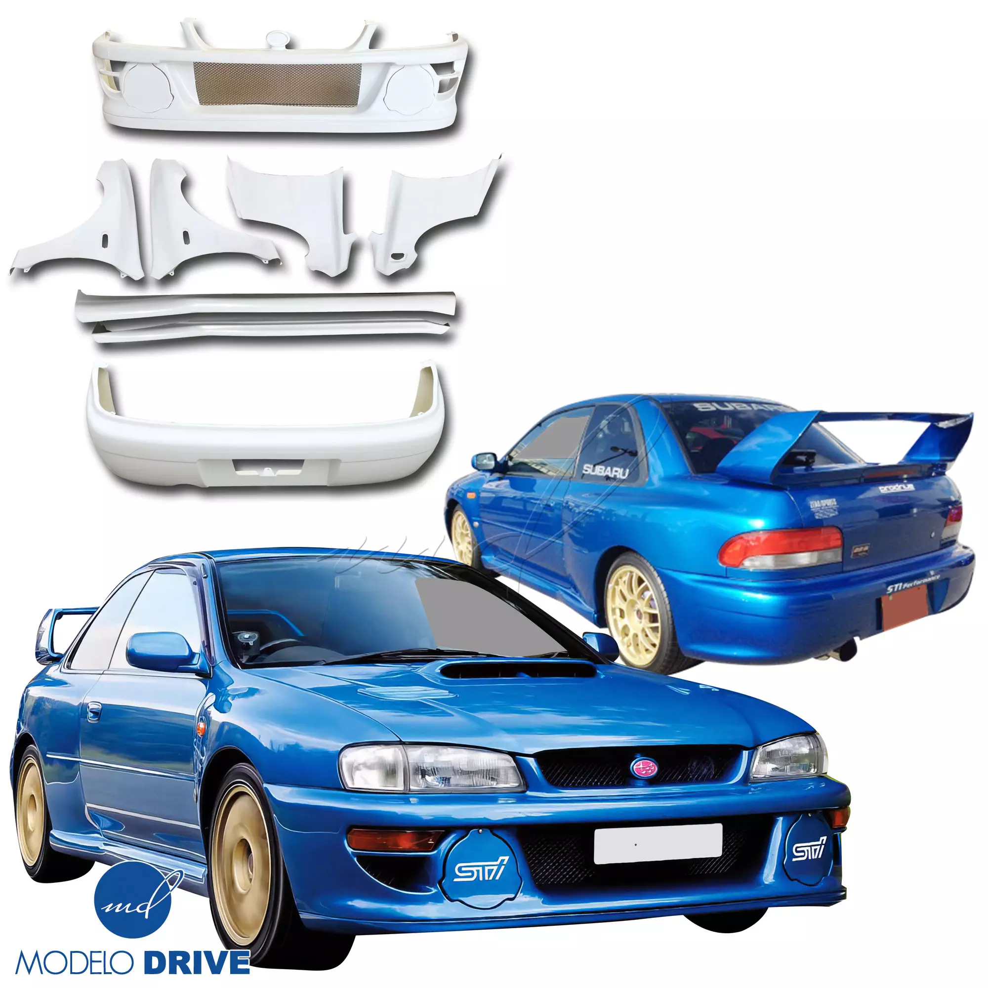 ModeloDrive FRP LS WRC 98 Wide Body Kit 11pc > Subaru Impreza (GC8) 1993-2001 > 2dr Coupe - Image 93