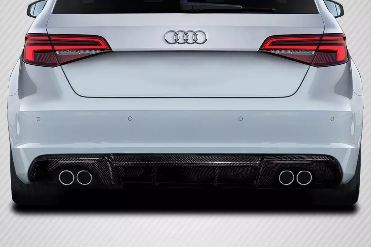 2013-2016 Audi A3 Sportback Carbon Creations RS3 Look Rear Diffuser 1 Piece - Image 1