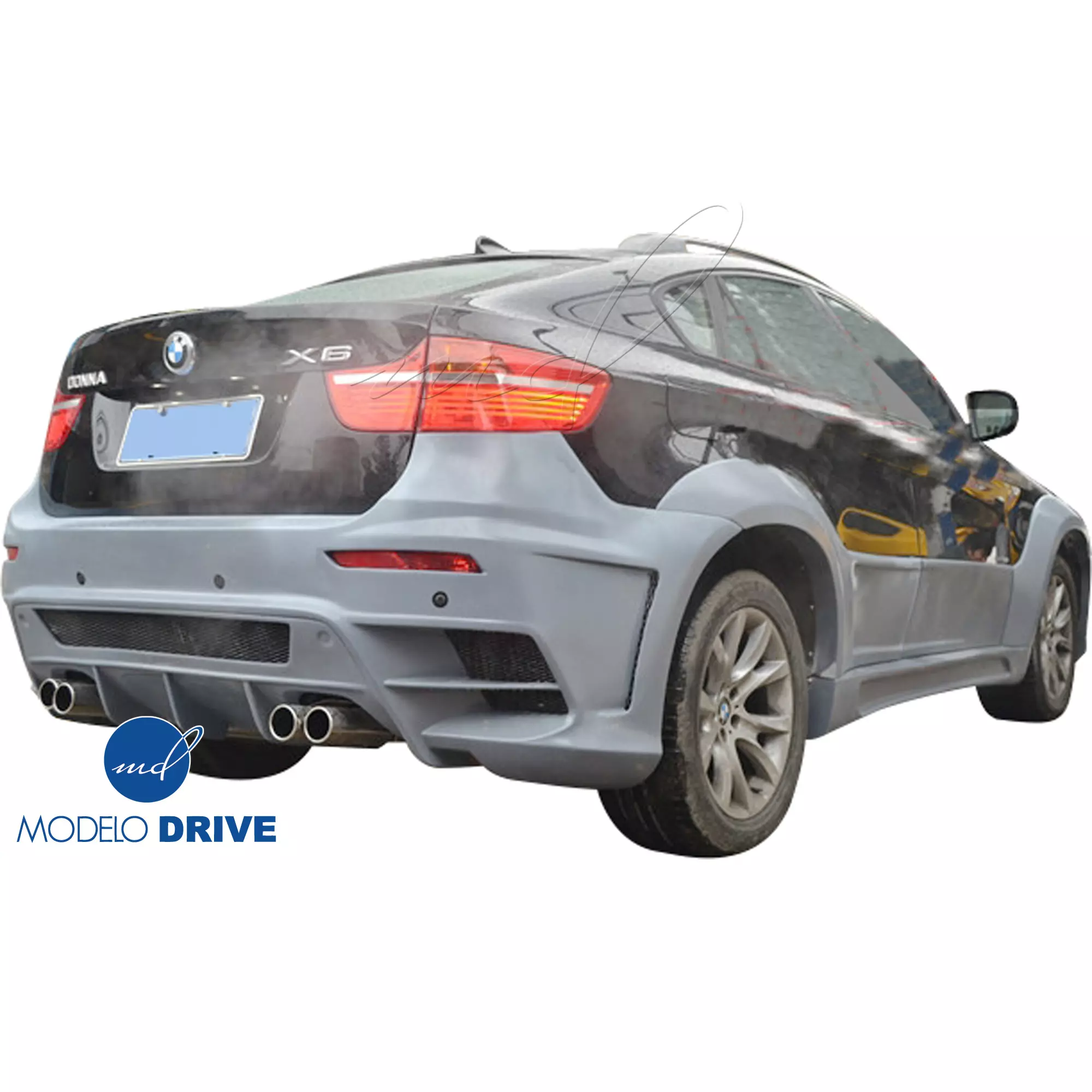 ModeloDrive FRP LUMM Rear Bumper w Diffuser > BMW X6 2008-2014 > 5dr - Image 16
