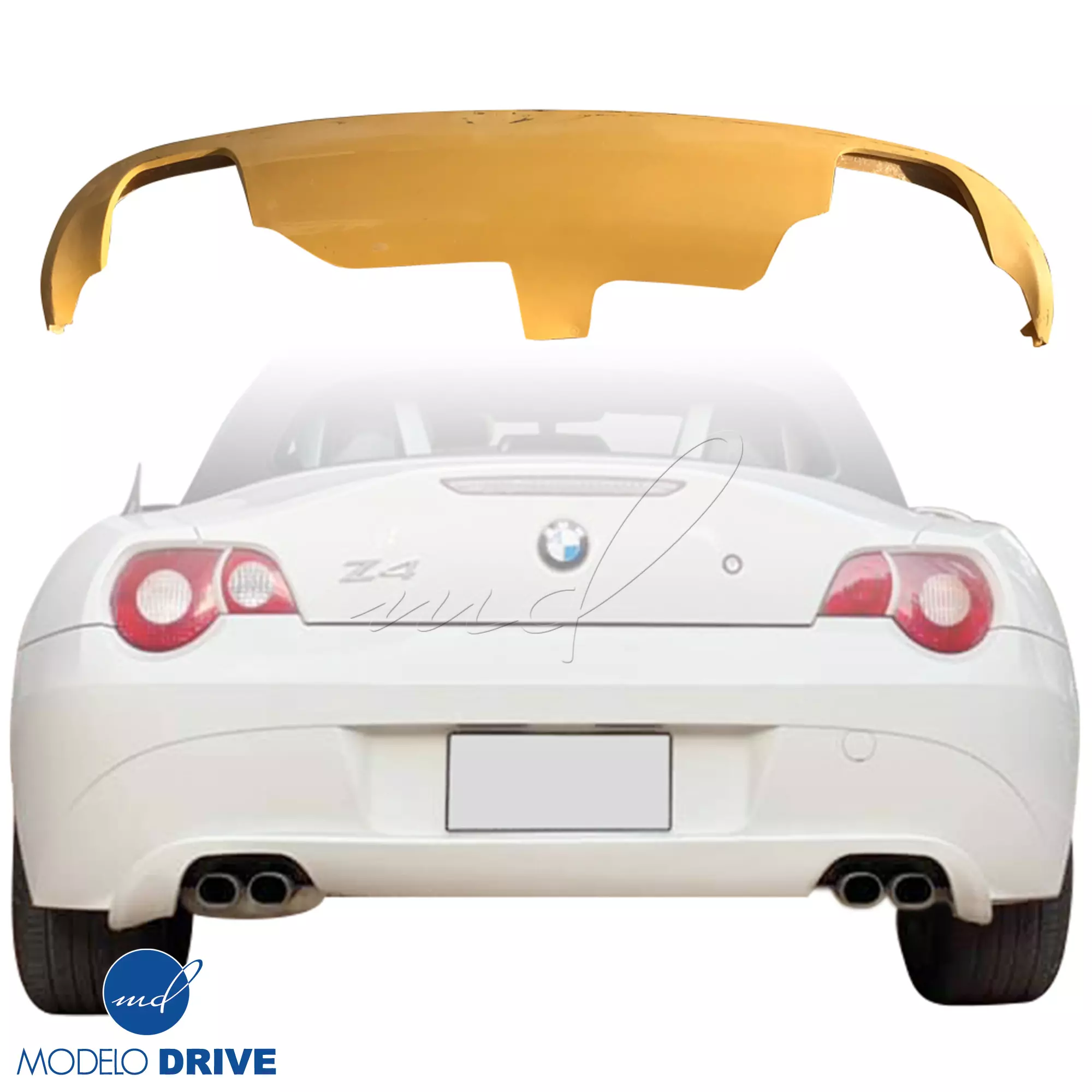 ModeloDrive FRP AERO Diffuser (dual exhst cut outs) > BMW Z4 E85 2003-2005 - Image 1