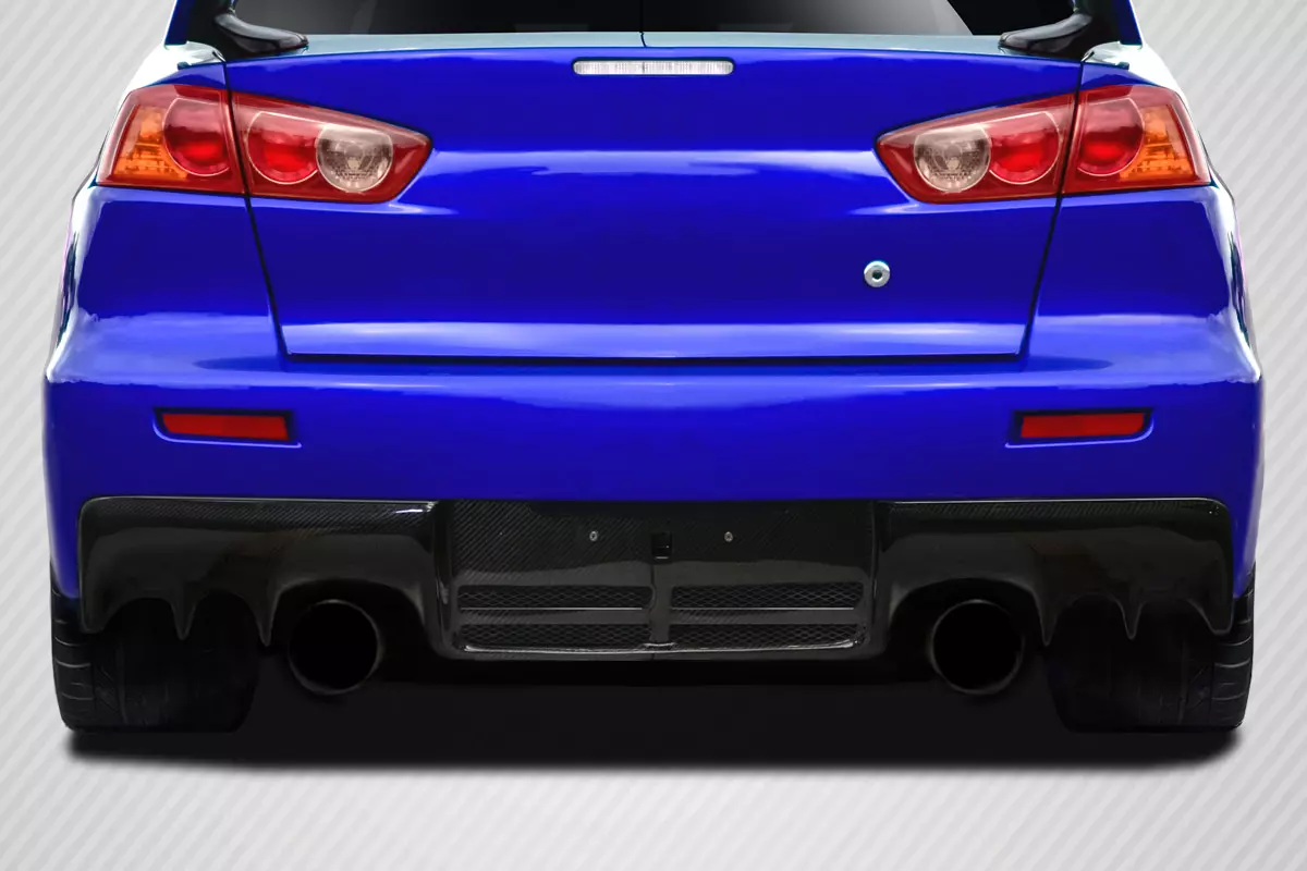 2008-2015 Mitsubishi Lancer Evo X Carbon Creations DriTech OER Look Rear Diffuser 1 Piece - Image 1