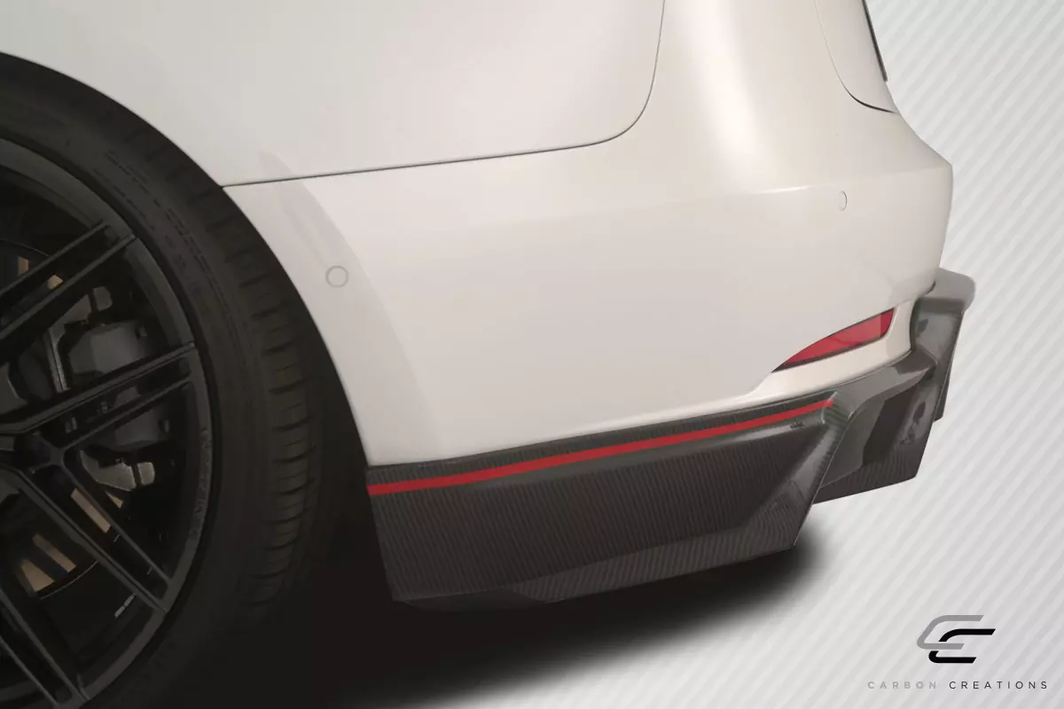 2018-2023 Tesla Model 3 Carbon Creations GT Concept Rear Diffuser 1 Piece - Image 4
