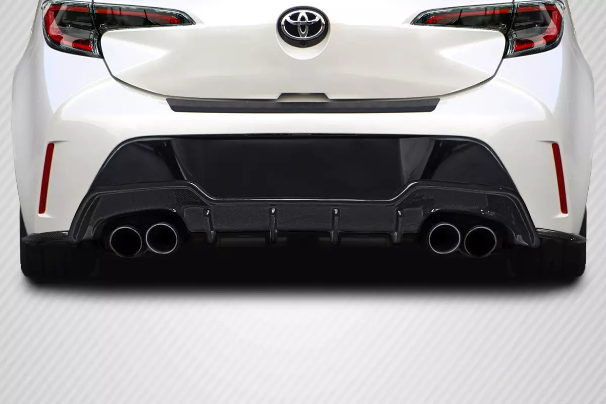2019-2023 Toyota Corolla Hatchback Carbon Creations A Spec Rear Diffuser 3 Piece - Image 1