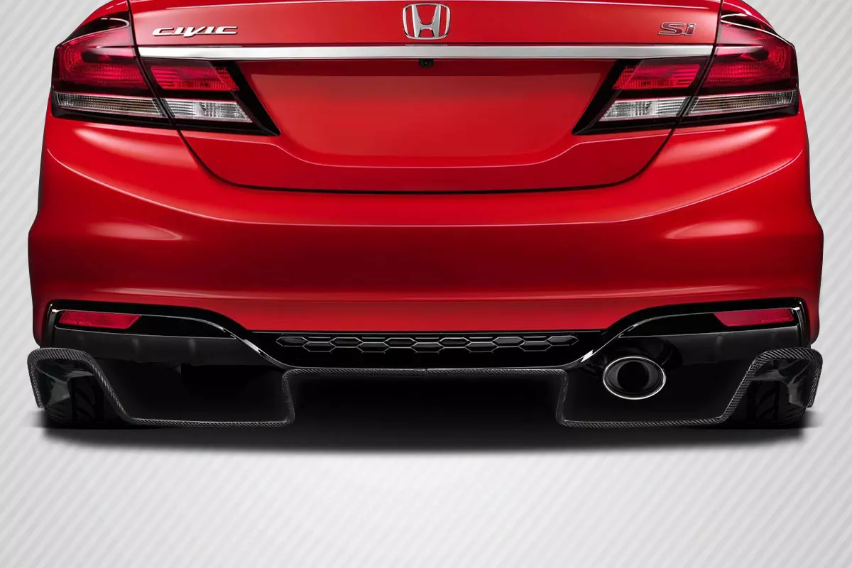 2006-2015 Honda Civic Carbon Creations Velocity Rear Diffuser 2 Pieces - Image 1