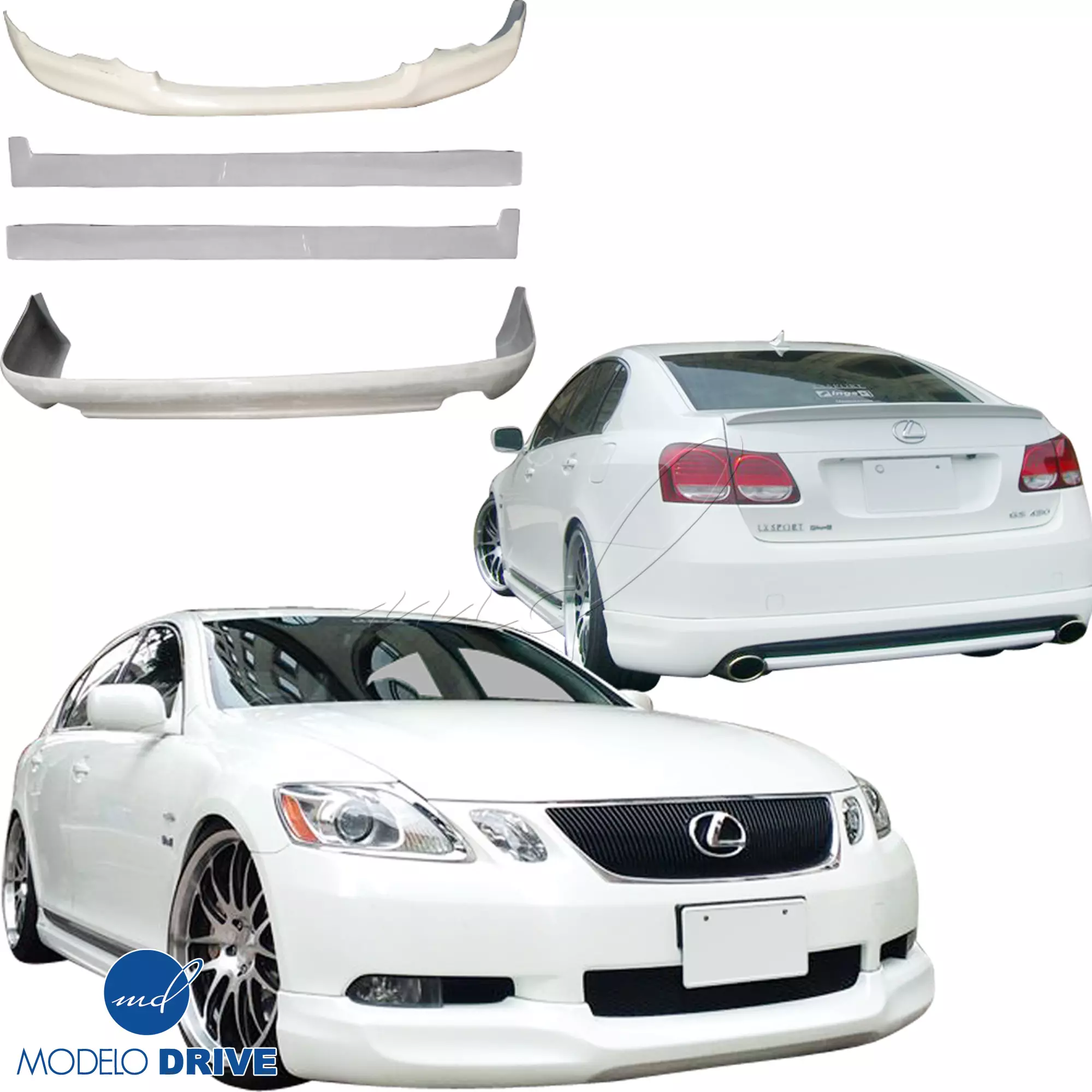 ModeloDrive FRP ING Body Kit 4pc > Lexus GS-Series GS300 GS350 GS430 GS450H 2006-2007 - Image 1