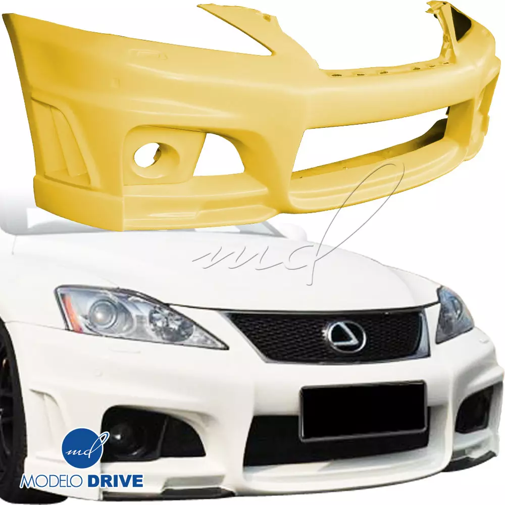 ModeloDrive FRP WAL BISO Front Bumper > Lexus IS-Series IS-F 2012-2013 - Image 1