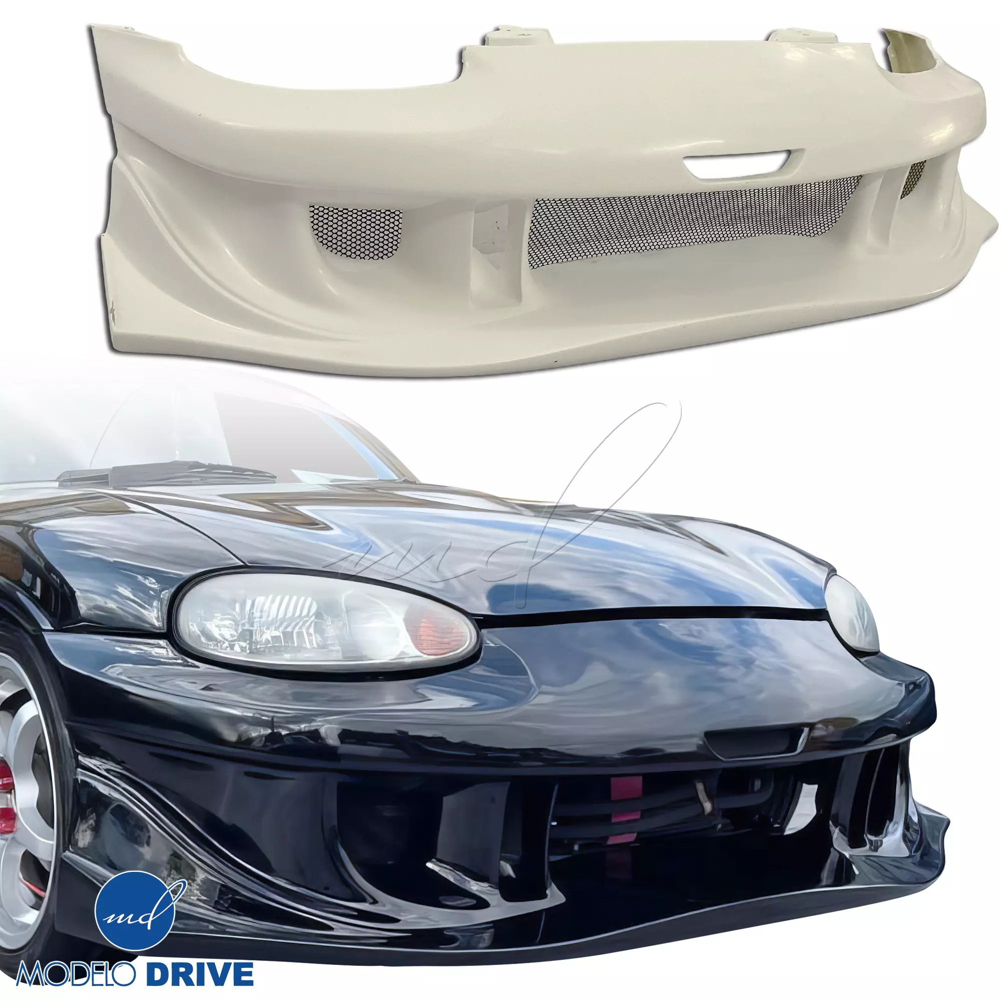 ModeloDrive FRP RAME Wide Body Front Bumper > Mazda Miata (NB) 1998-2005 - Image 2