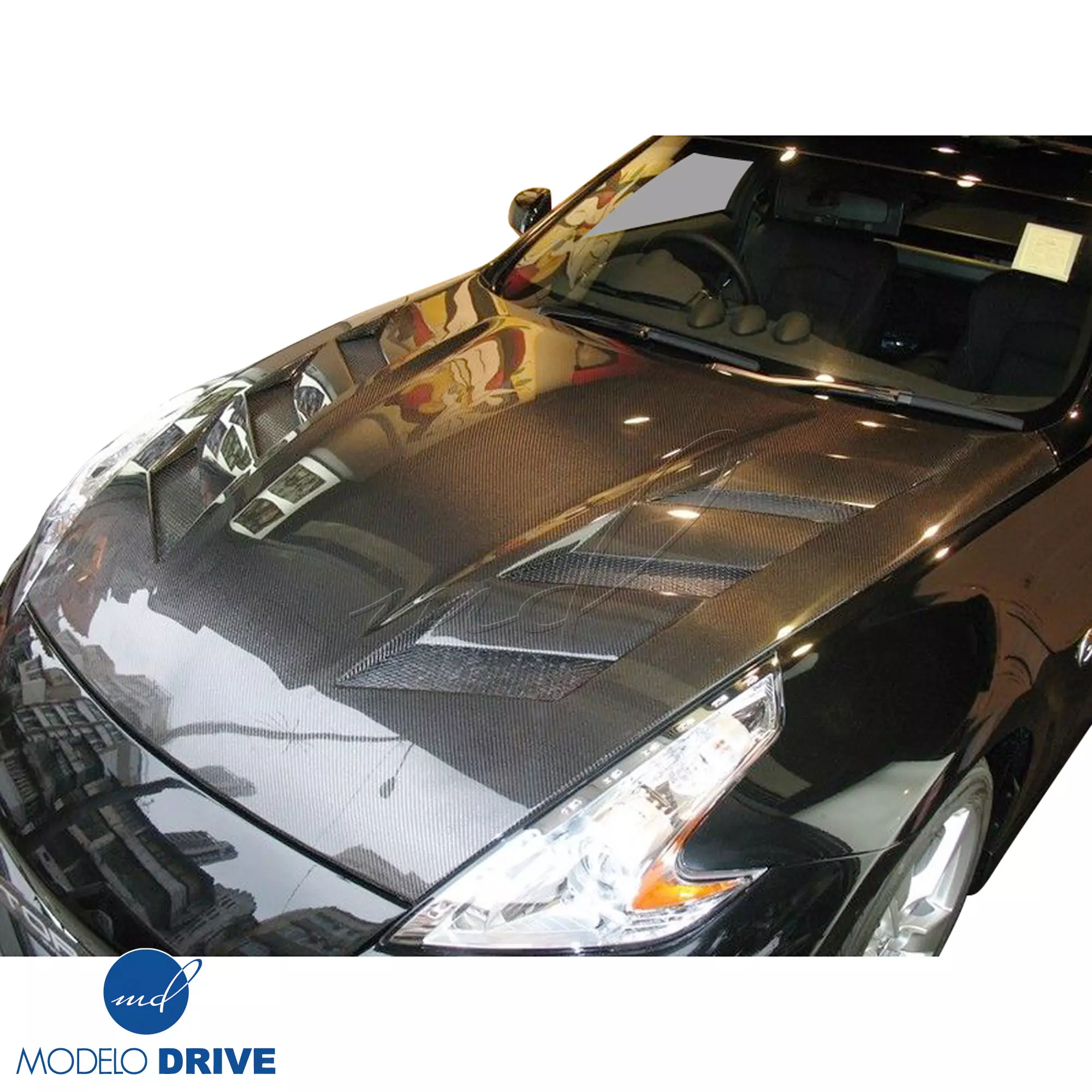 ModeloDrive Carbon Fiber AMU Hood > Nissan 370Z Z34 2009-2020 - Image 3