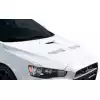 2008-2017 Mitsubishi Lancer / Lancer Evolution 10 Duraflex Evo X Look Hood - 1 Piece - Image 1