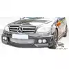 2008-2011 Mercedes C Class W204 Duraflex W-1 Front Bumper - 1 Piece - Image 2