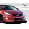 2011-2013 Hyundai Elantra Duraflex Racer Front Lip Under Spoiler Air Dam - 1 Piece - Image 2