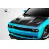 2008-2023 Dodge Challenger Carbon Creations Dritech Hellcat Look Hood - 1 Piece - Image 2