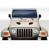 1997-2006 Jeep Wrangler Duraflex Power Dome Hood - 1 Piece - Image 1