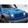 2007-2018 Jeep Wrangler Duraflex Viper Look Hood - 1 Piece - Image 2