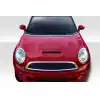 2007-2013 Mini Cooper Hatchback R56 Clubman R55 2009-2015 Cooper convertible R57 2012-2015 Cooper Coupe / Roadster R58 R59 Duraflex Racer Hood - 1 Piece - Image 1