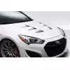 2013-2016 Hyundai Genesis Coupe 2DR Duraflex TS-1 Hood - 1 Piece - Image 2