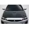 2008-2017 Mitsubishi Lancer / Lancer Evolution 10 Carbon Creations D Spec Hood - 1 Piece - Image 1