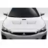 2008-2017 Mitsubishi Lancer / Lancer Evolution 10 Duraflex D Spec Hood - 1 Piece - Image 3