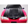 1994-1998 Ford Mustang Carbon Creations GT500 V2 Hood - 1 Piece - Image 1