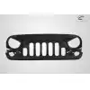 2007-2018 Jeep Wrangler Carbon Creations Predator Grille - 1 Piece - Image 2