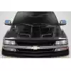 1999-2002 Chevrolet Silverado 2000-2006 Tahoe Suburban Carbon Creations Dual Ram Air Hood - 1 Piece - Image 4