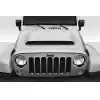 2007-2018 Jeep Wrangler JK Duraflex Demon Look Hood - 1 Piece - Image 1